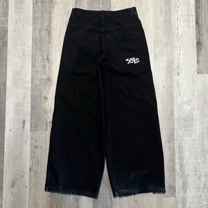 SOLO Semore Jeans VTG Extra Baggy Wide Leg Black 90s USA Skater Hip Hop Pants 30